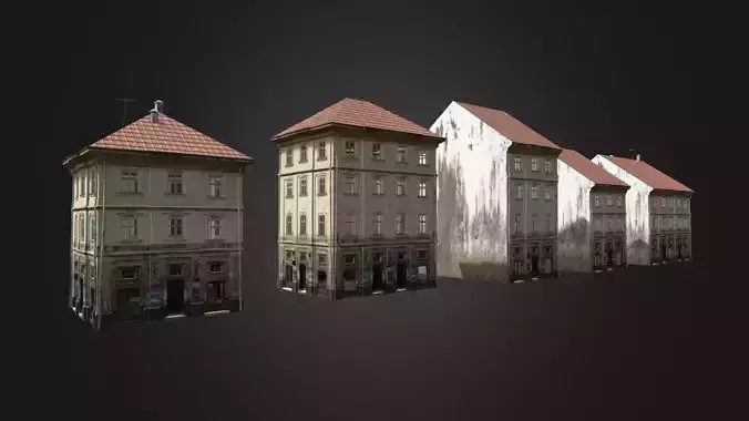 Realistic architecture houses of different specifications