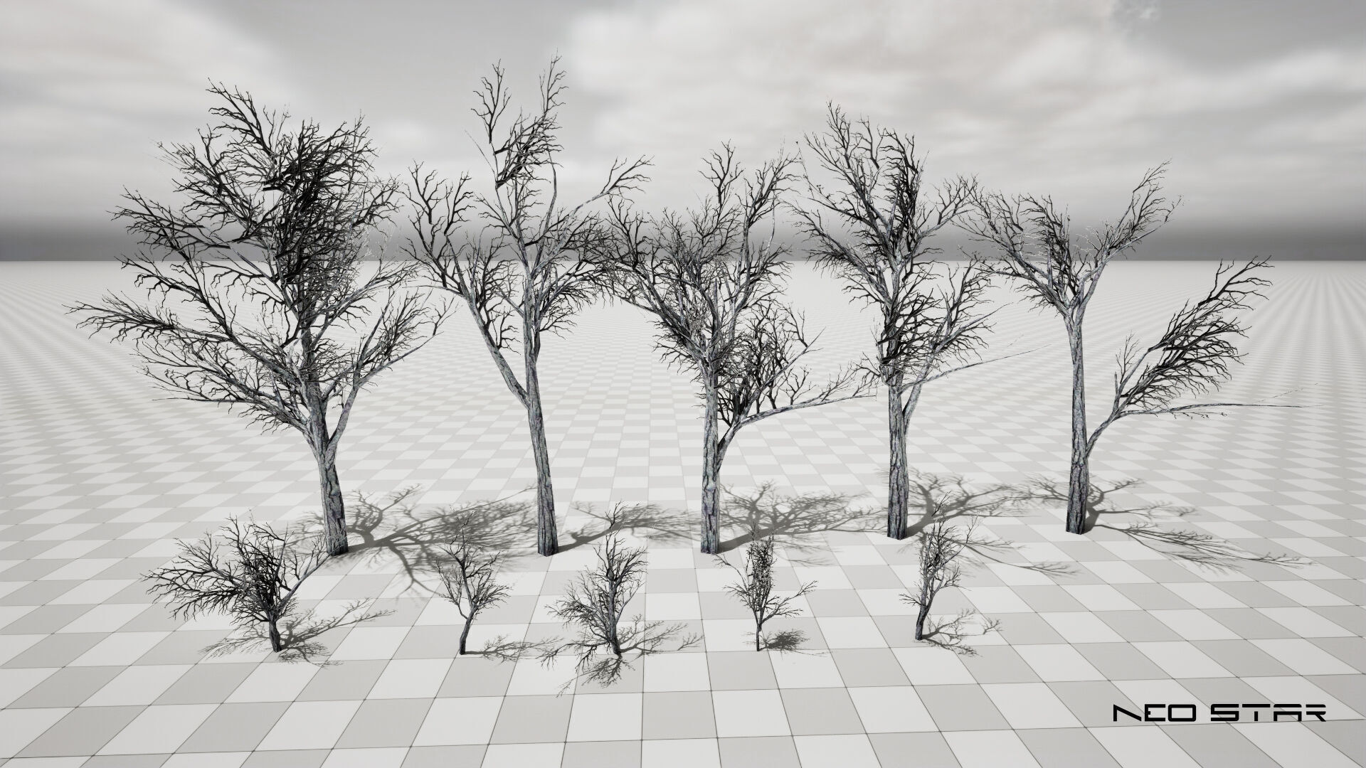 Post Apocalyptic Abandoned Hotel Low-poly 3D model_9