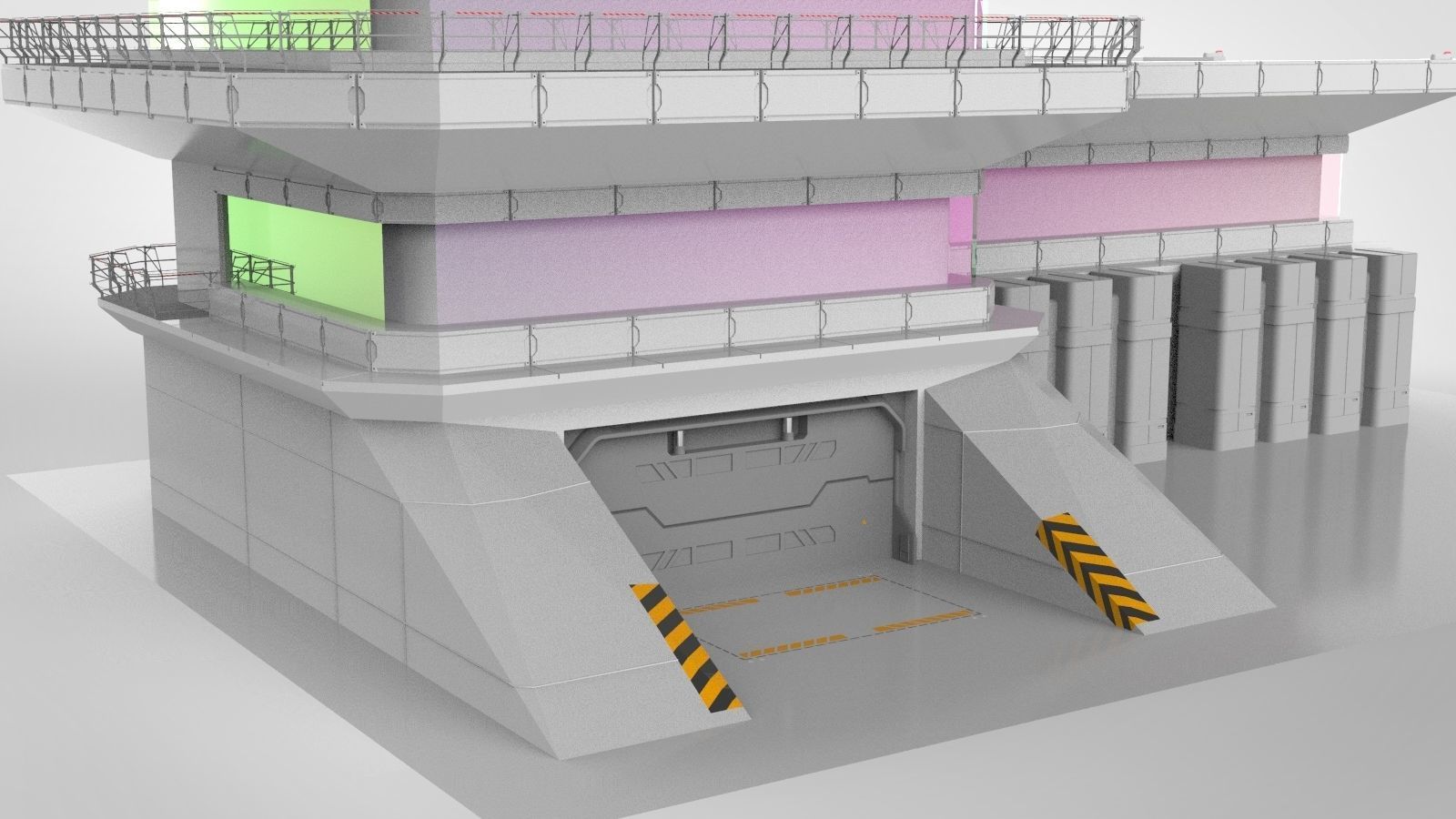 sci-fi antenna post 3 3D model_15