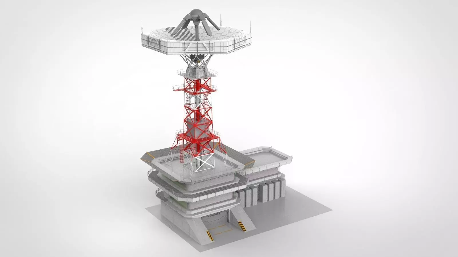 sci-fi antenna post 3 3D model_0