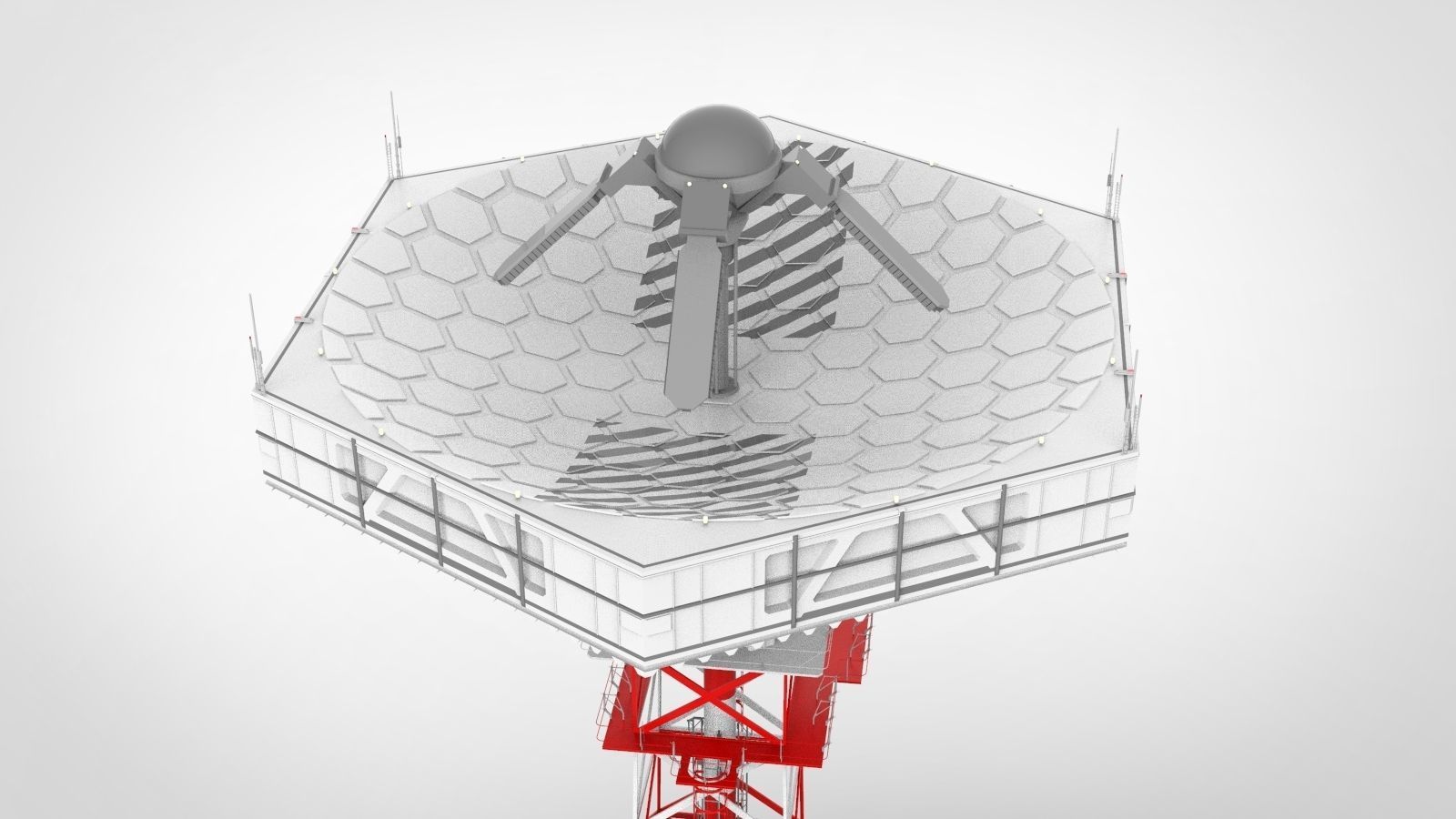 sci-fi antenna post 3 3D model_9