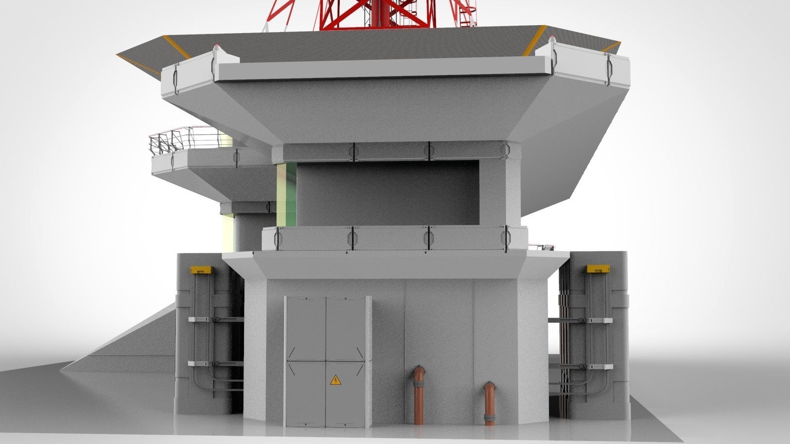 sci-fi antenna post 3 3D model_19