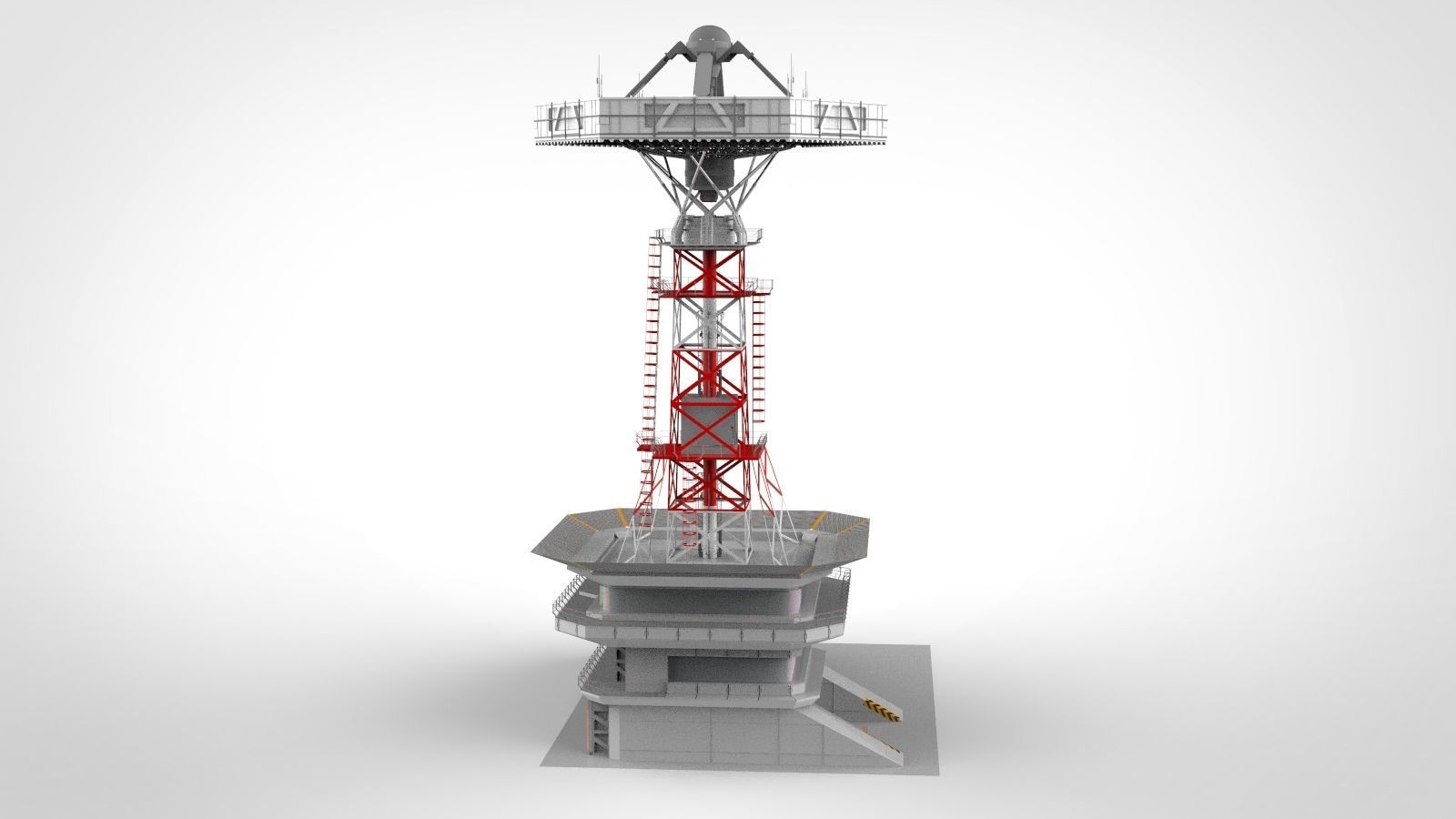 sci-fi antenna post 3 3D model_7