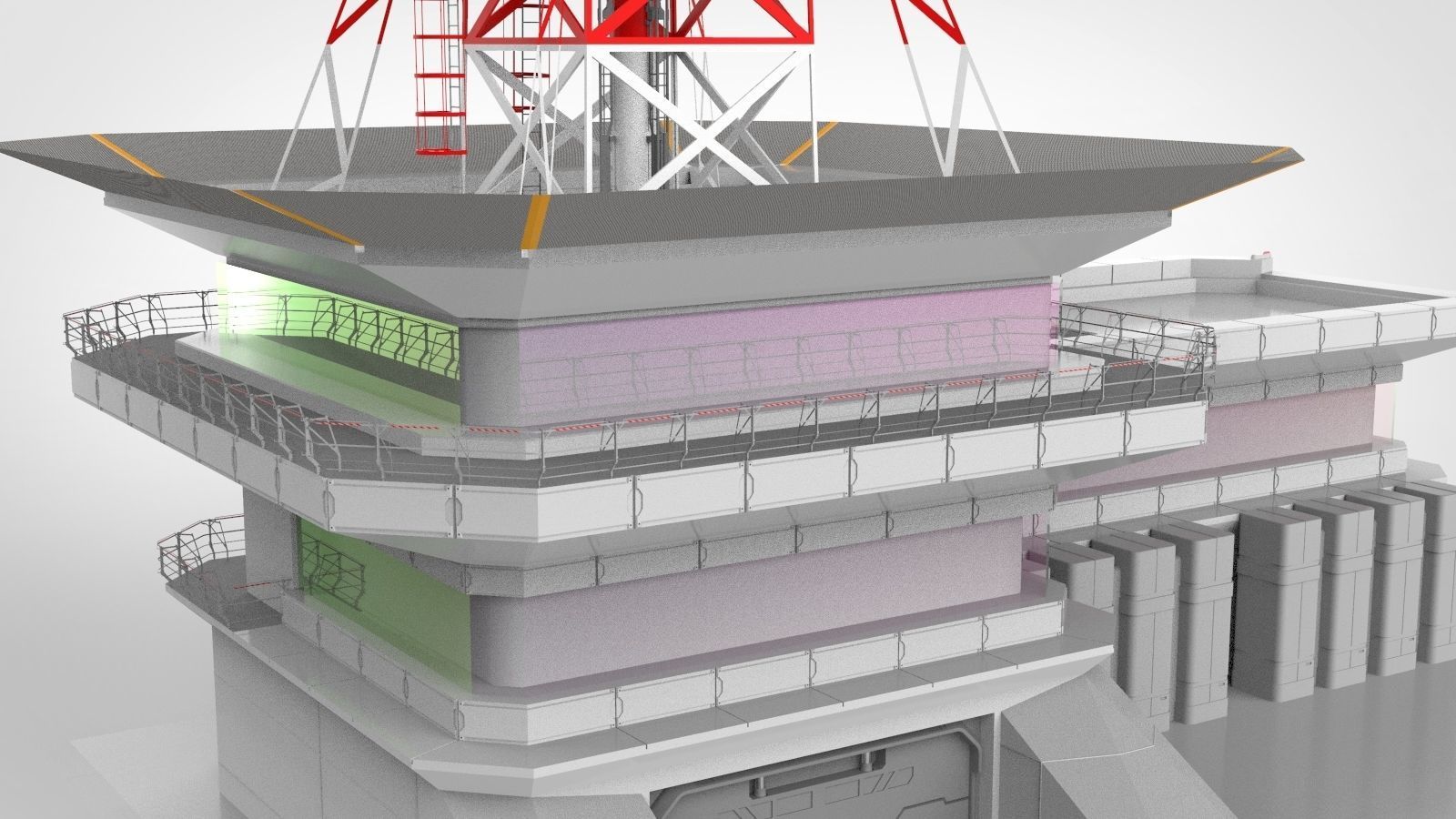 sci-fi antenna post 3 3D model_14