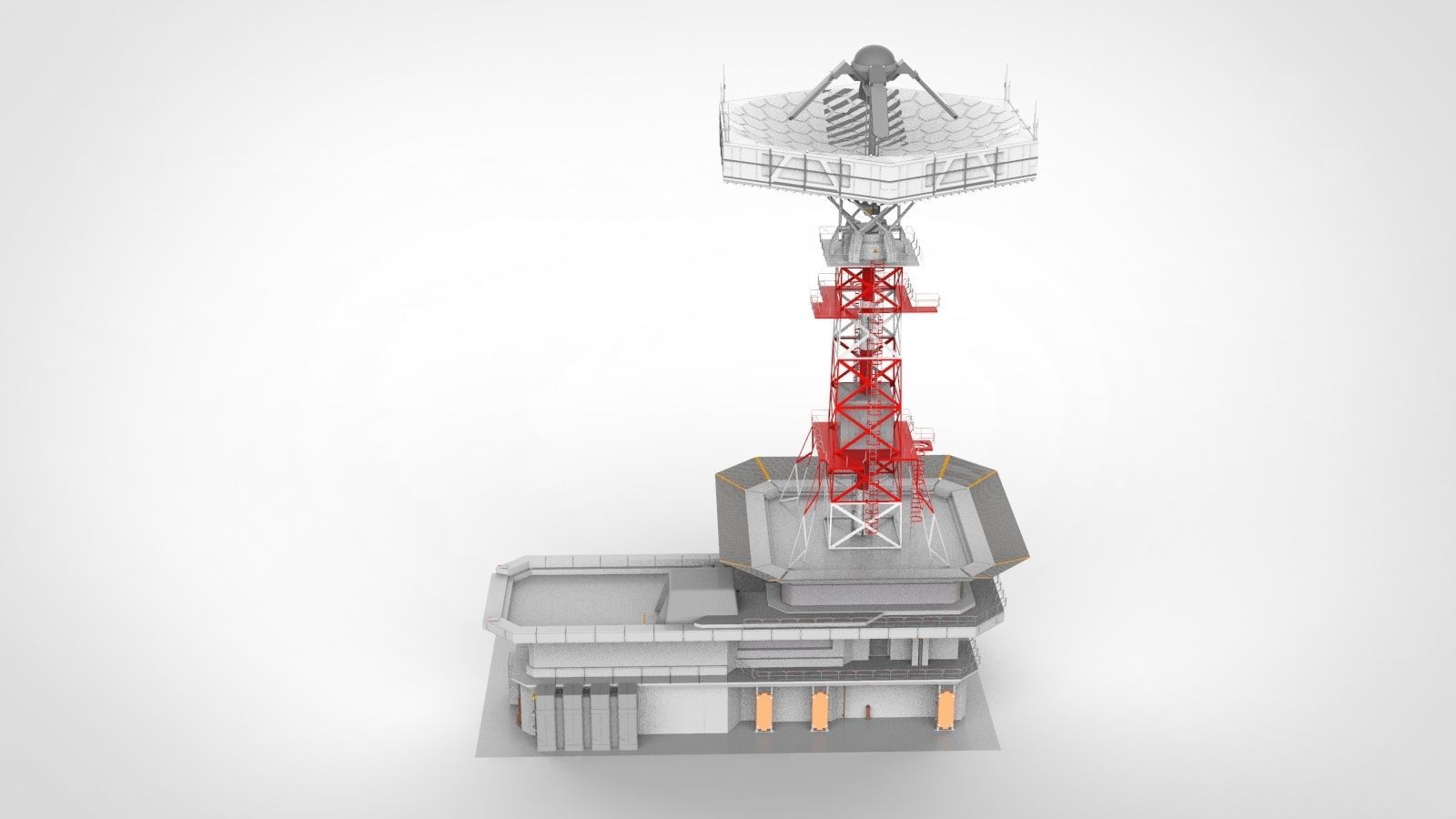 sci-fi antenna post 3 3D model_5