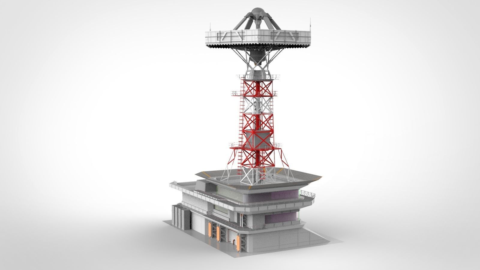 sci-fi antenna post 3 3D model_6