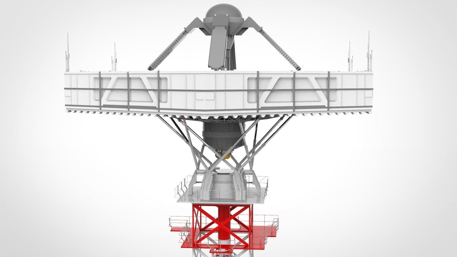 sci-fi antenna post 3 3D model_10