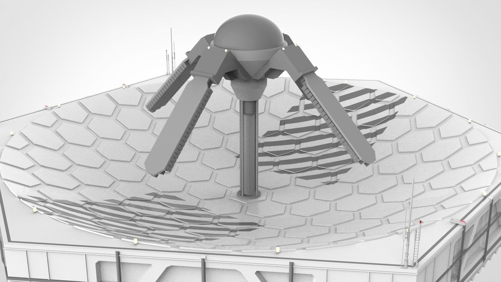 sci-fi antenna post 3 3D model_25