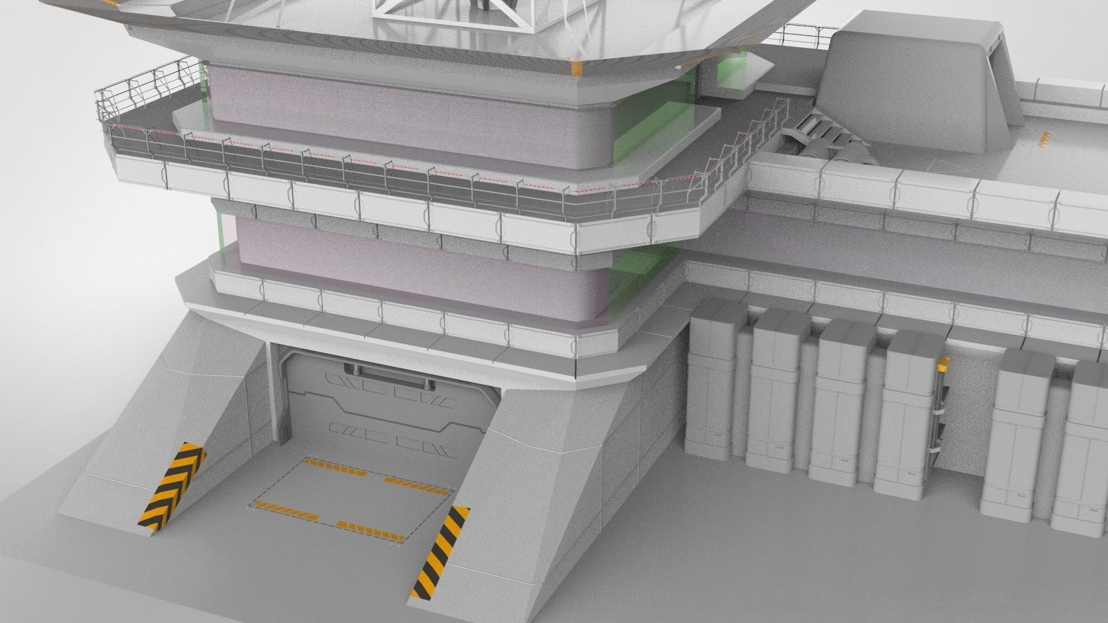 sci-fi antenna post 3 3D model_27
