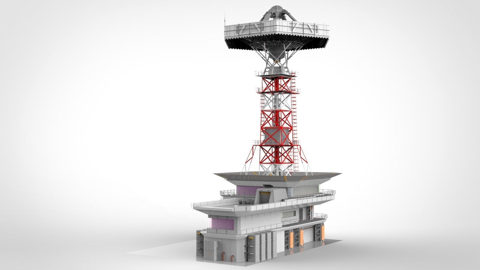 sci-fi antenna post 3 3D model_4