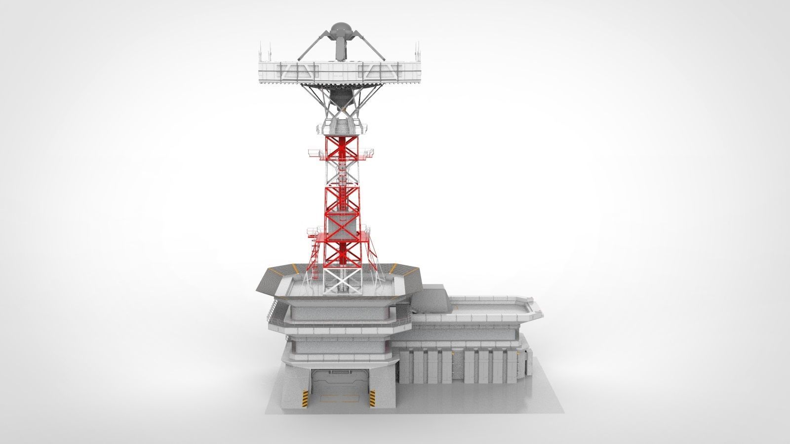 sci-fi antenna post 3 3D model_1