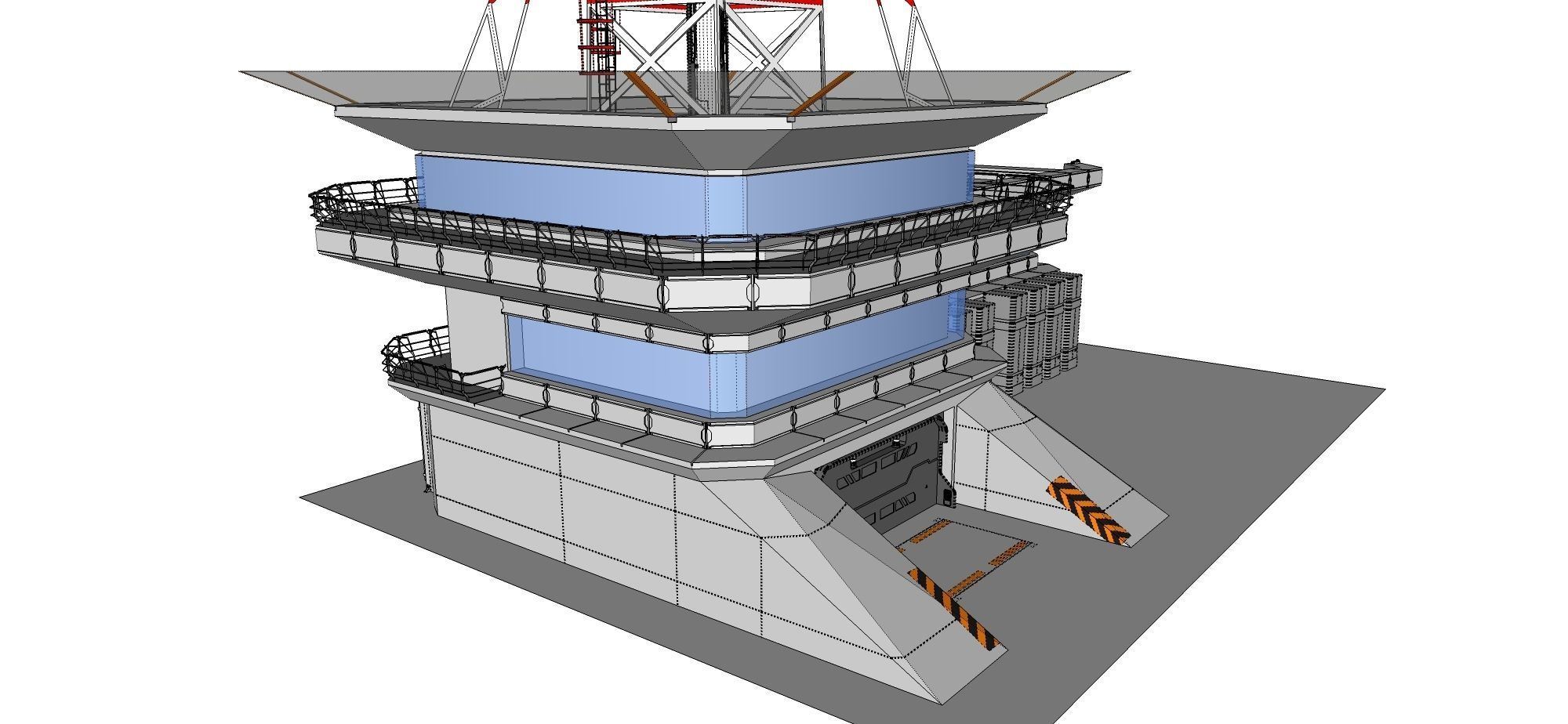 sci-fi antenna post 3 3D model_35