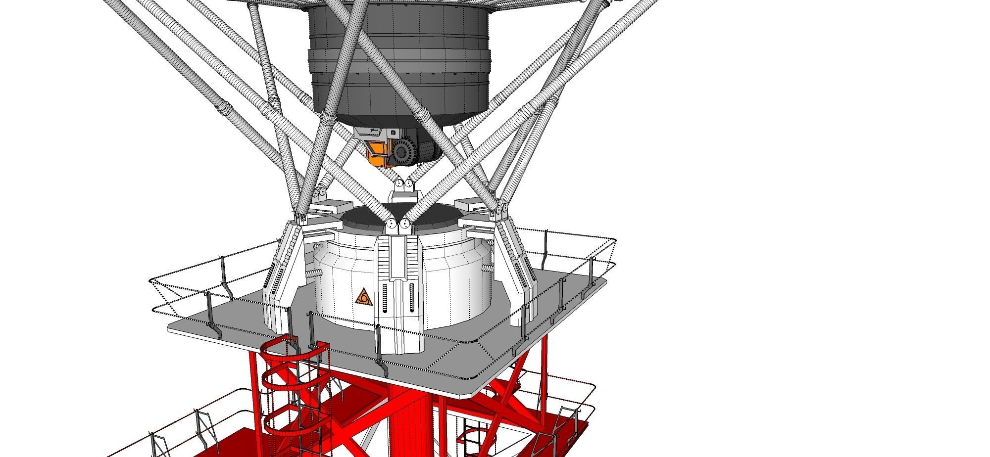 sci-fi antenna post 3 3D model_31