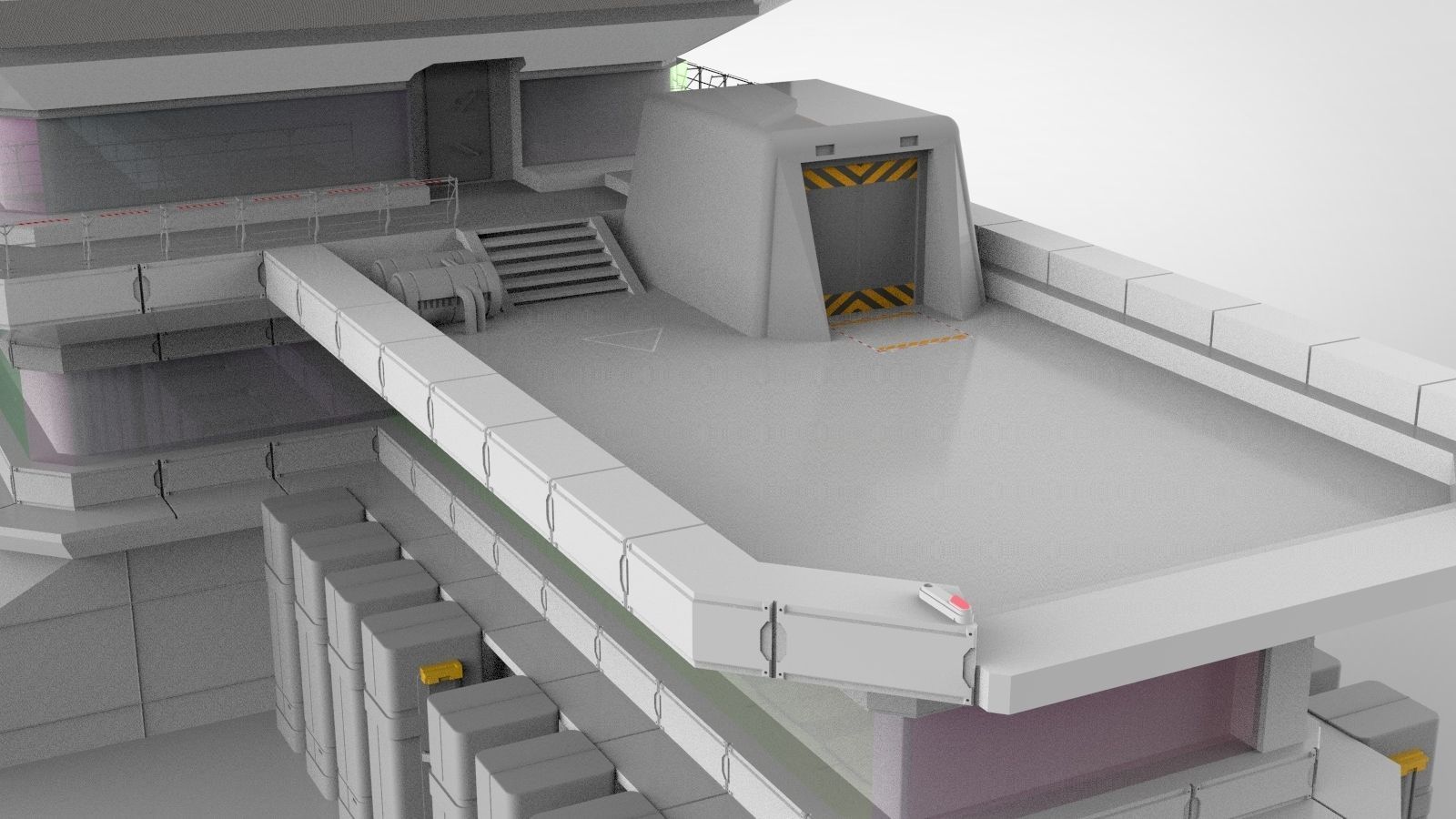 sci-fi antenna post 3 3D model_17