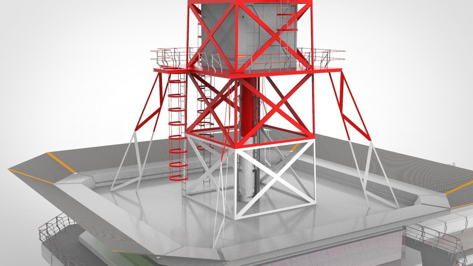 sci-fi antenna post 3 3D model_13