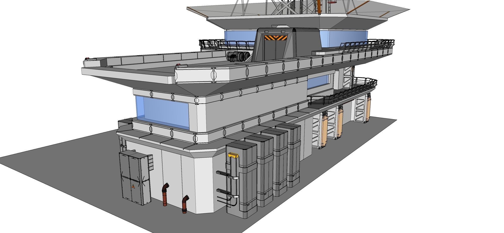 sci-fi antenna post 3 3D model_37
