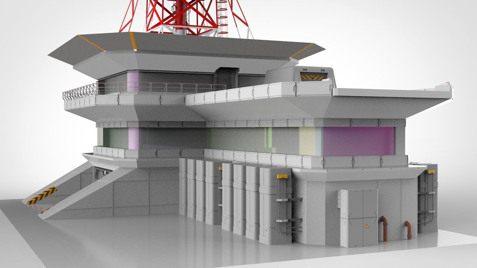 sci-fi antenna post 3 3D model_18
