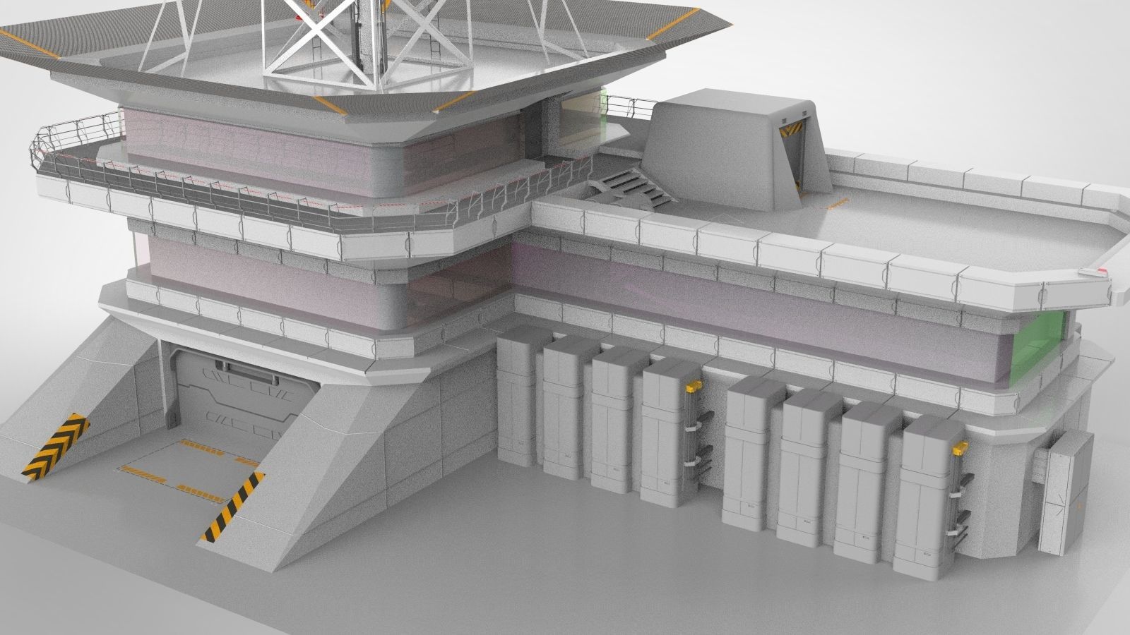 sci-fi antenna post 3 3D model_16