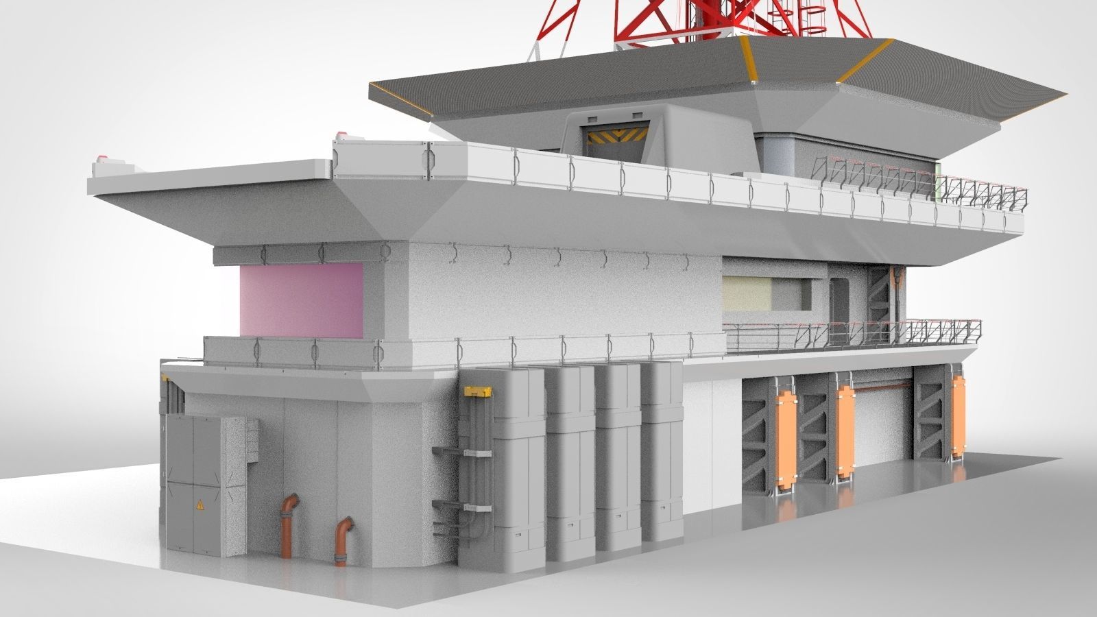 sci-fi antenna post 3 3D model_20