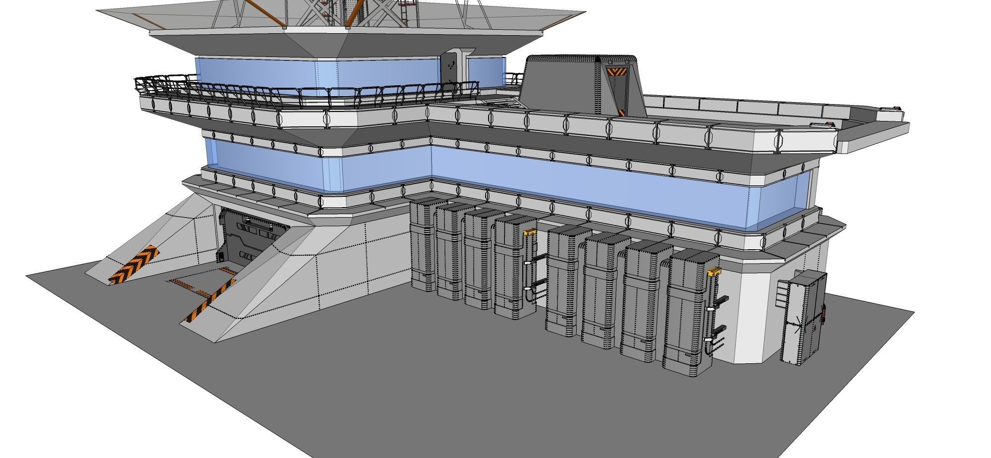 sci-fi antenna post 3 3D model_36