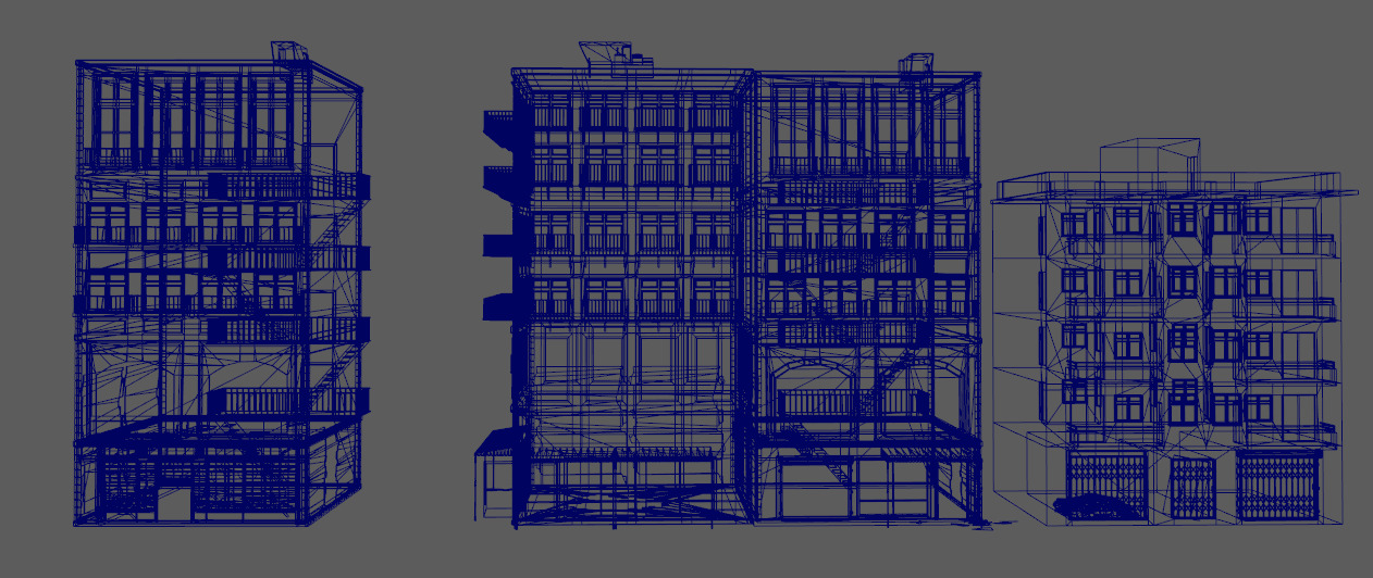 Realistic Red Brick House Architecture Low-poly 3D model_4