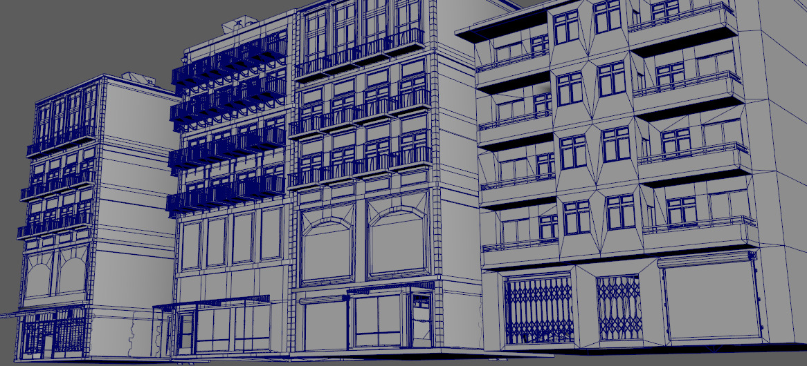 Realistic Red Brick House Architecture Low-poly 3D model_3