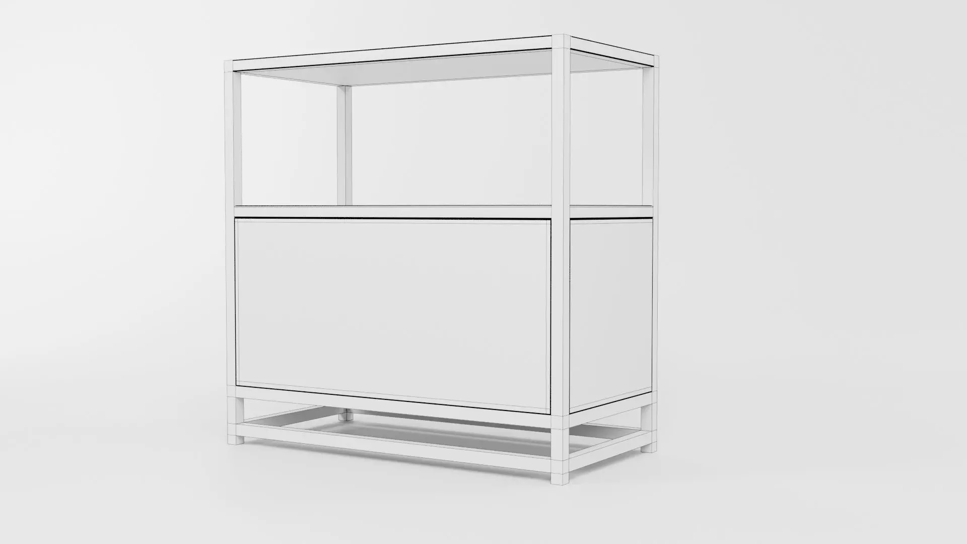 Bookcase CG7 3D model_11