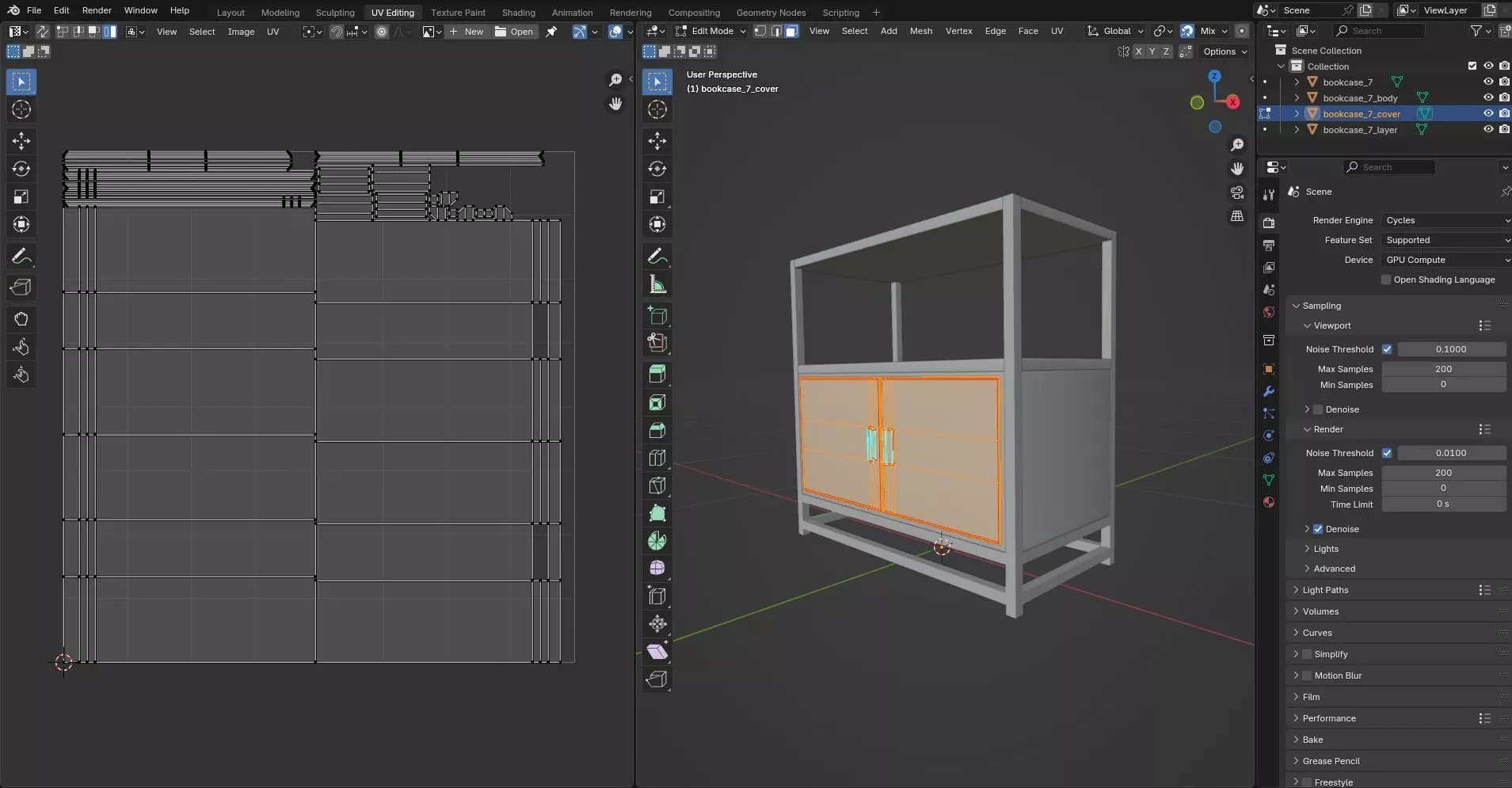Bookcase CG7 3D model_16