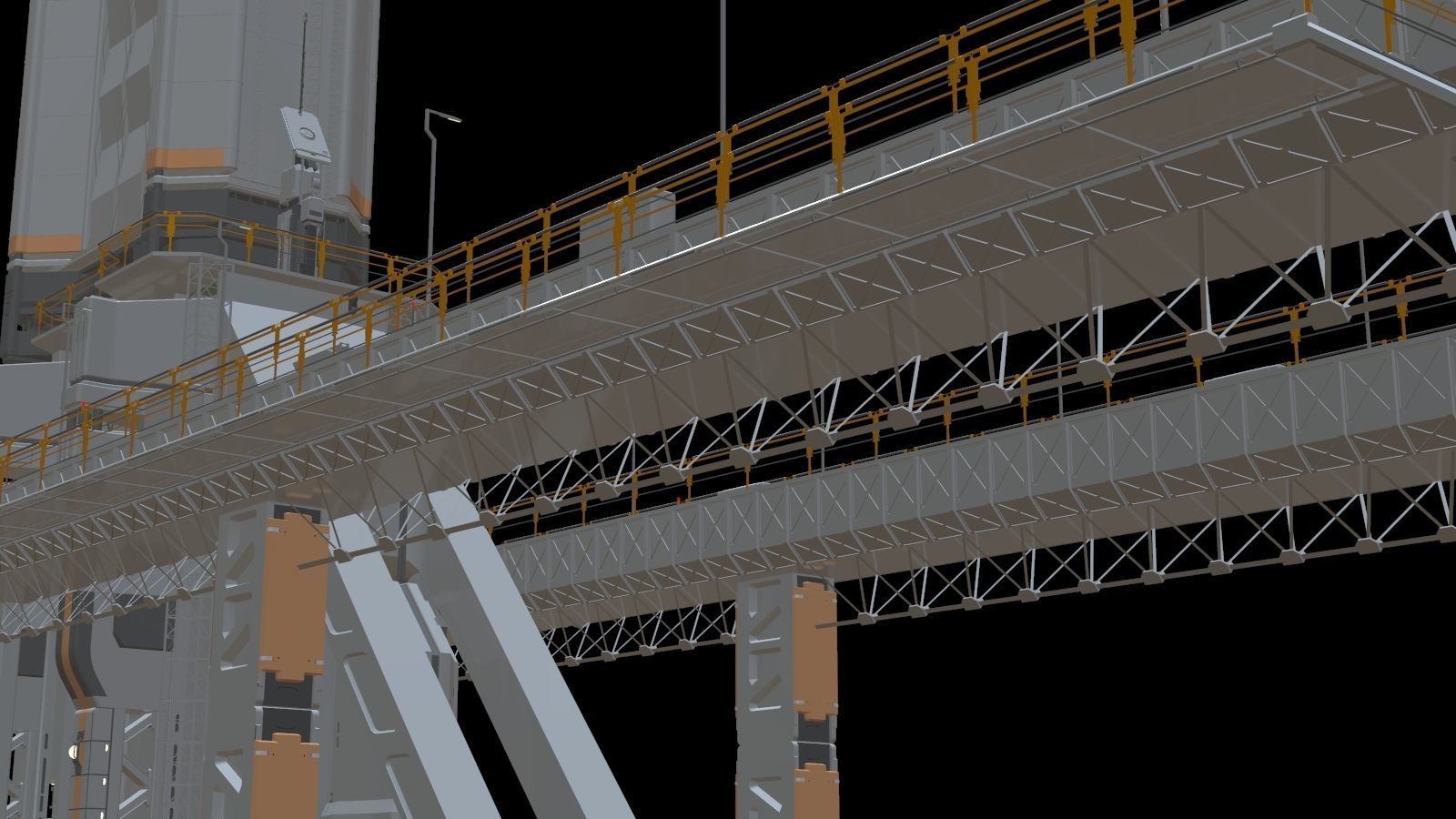 scifi radar tower 3D model_34