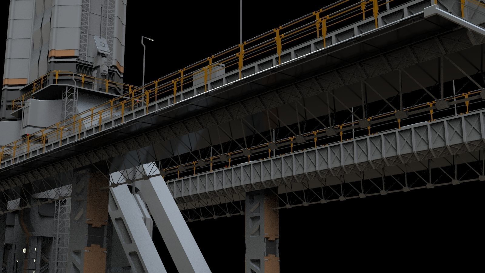 scifi radar tower 3D model_33