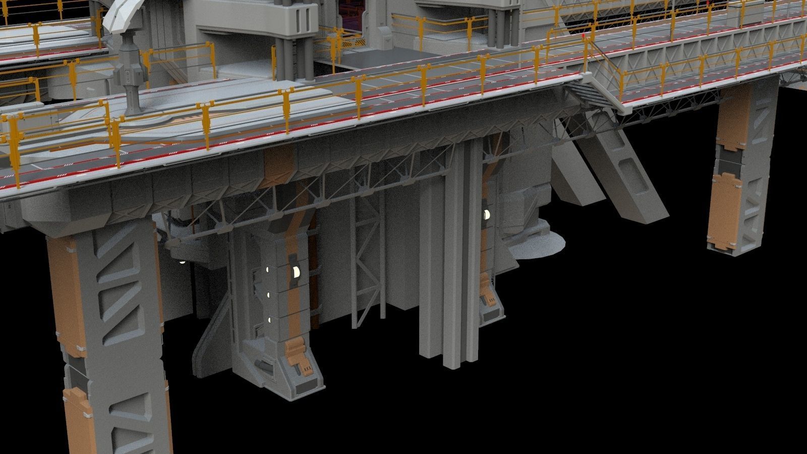 scifi radar tower 3D model_26