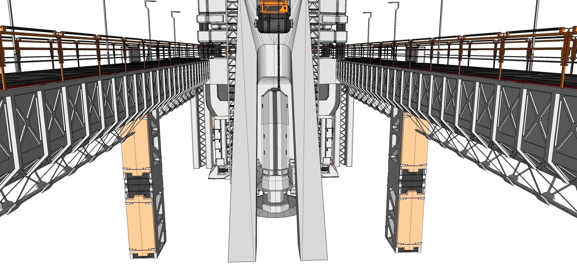 scifi radar tower 3D model_66