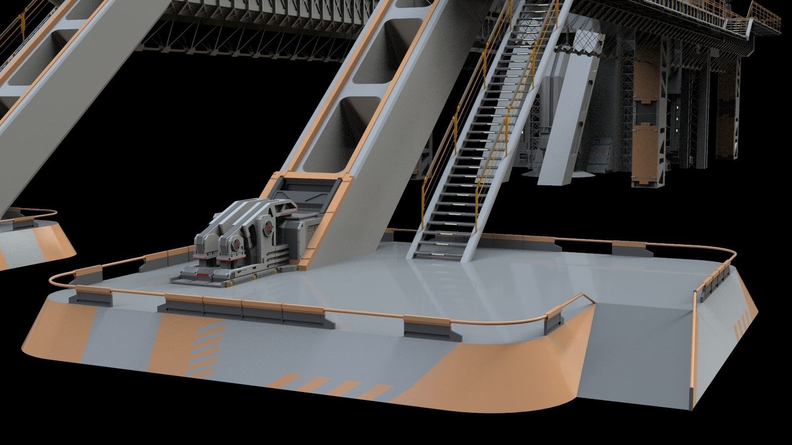 scifi radar tower 3D model_37