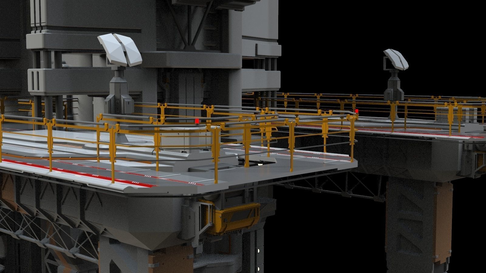 scifi radar tower 3D model_47