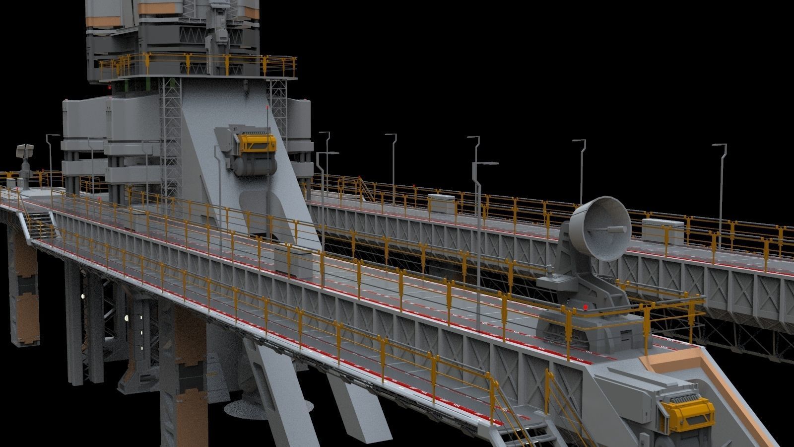 scifi radar tower 3D model_32