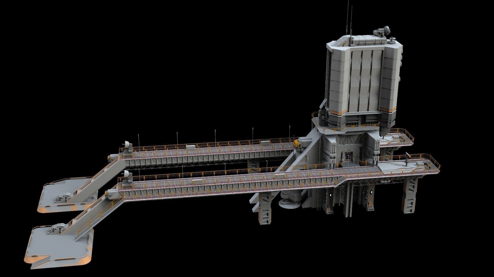 scifi radar tower 3D model_13
