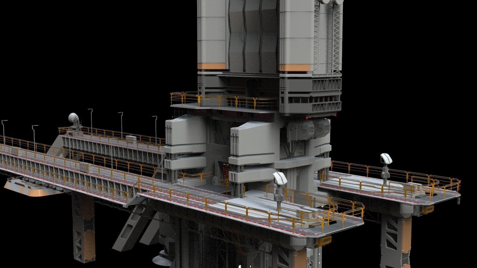 scifi radar tower 3D model_15