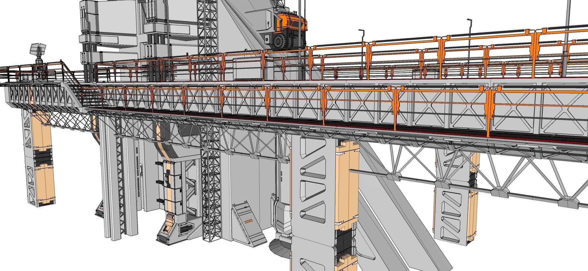 scifi radar tower 3D model_65