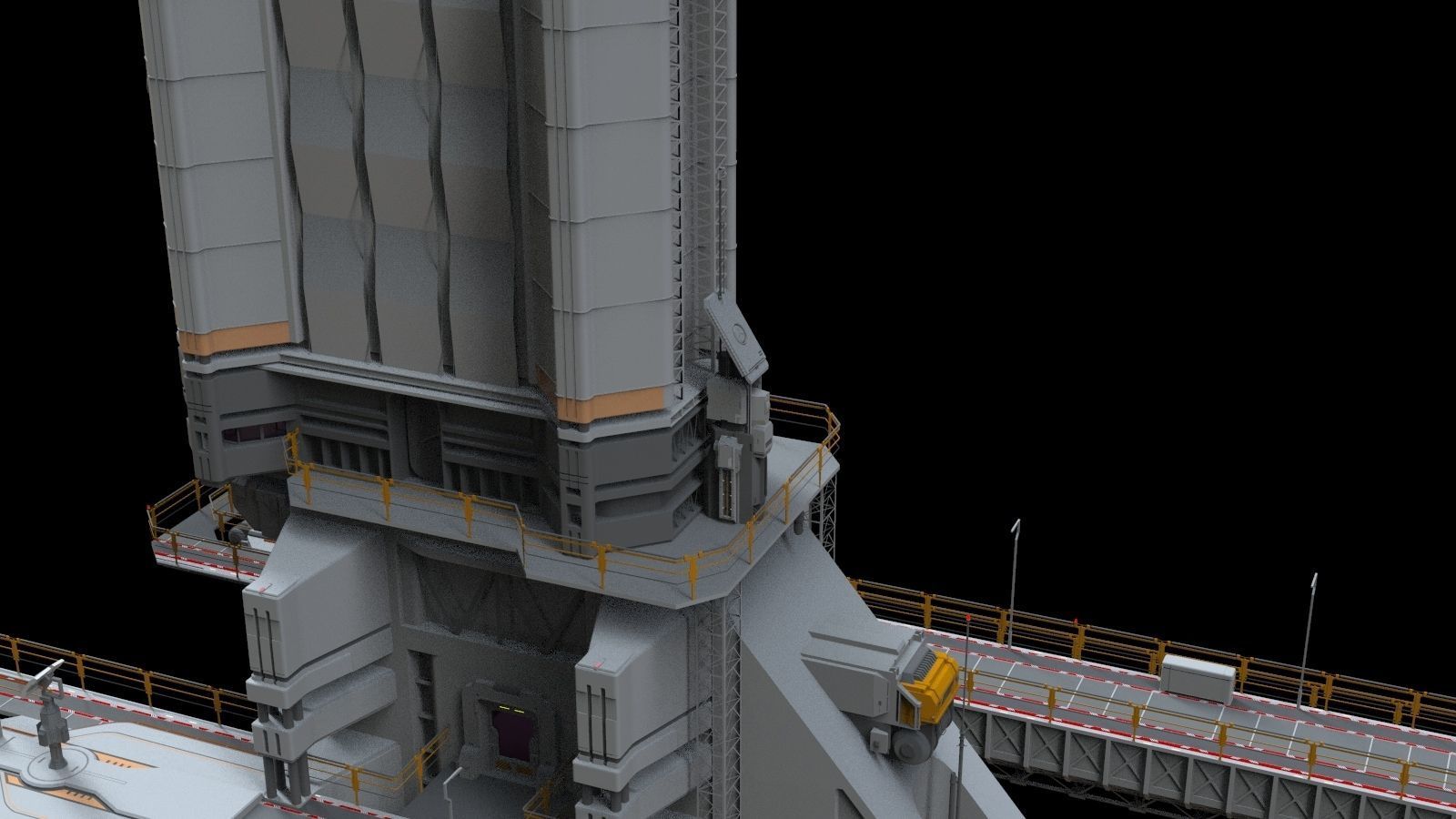 scifi radar tower 3D model_30