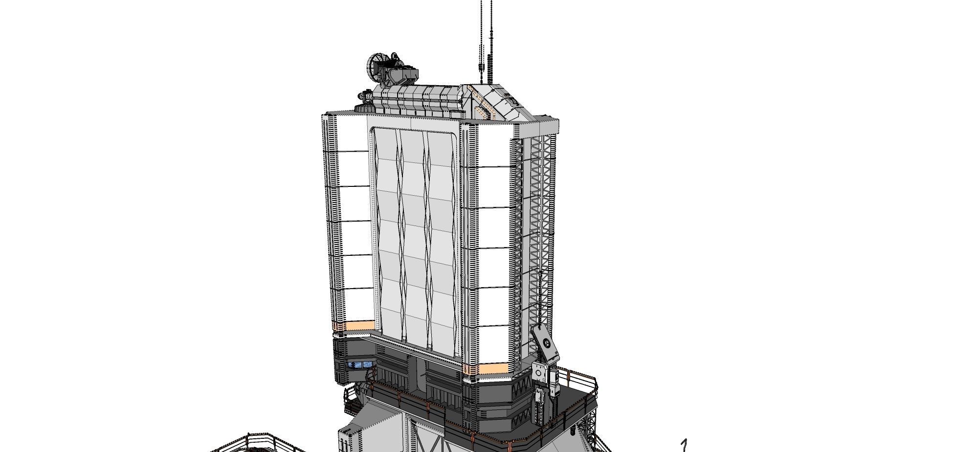 scifi radar tower 3D model_59