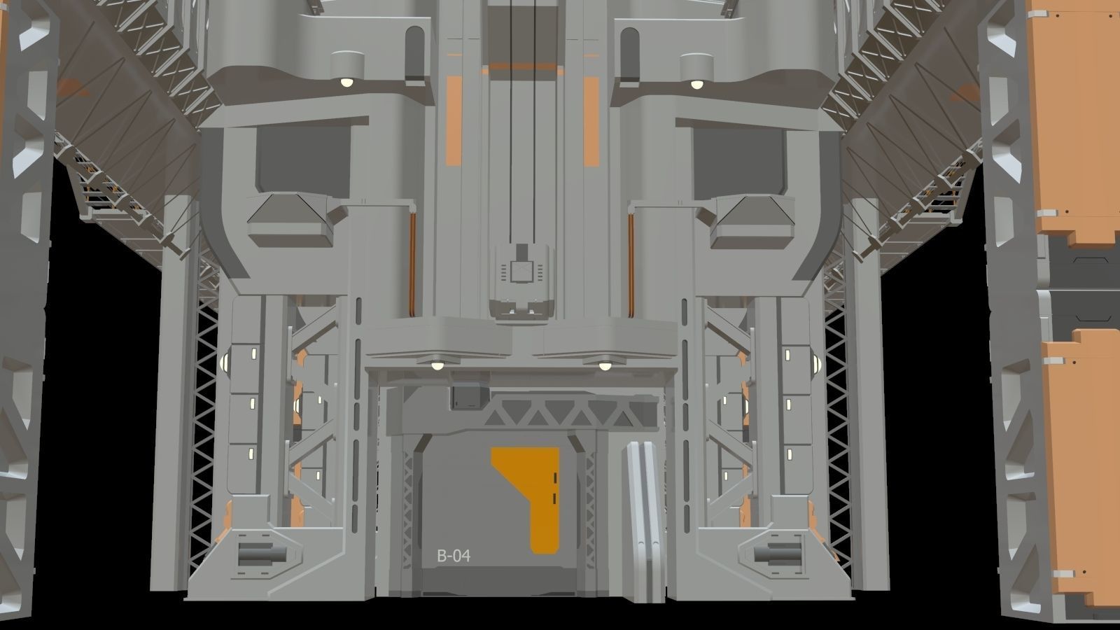 scifi radar tower 3D model_49