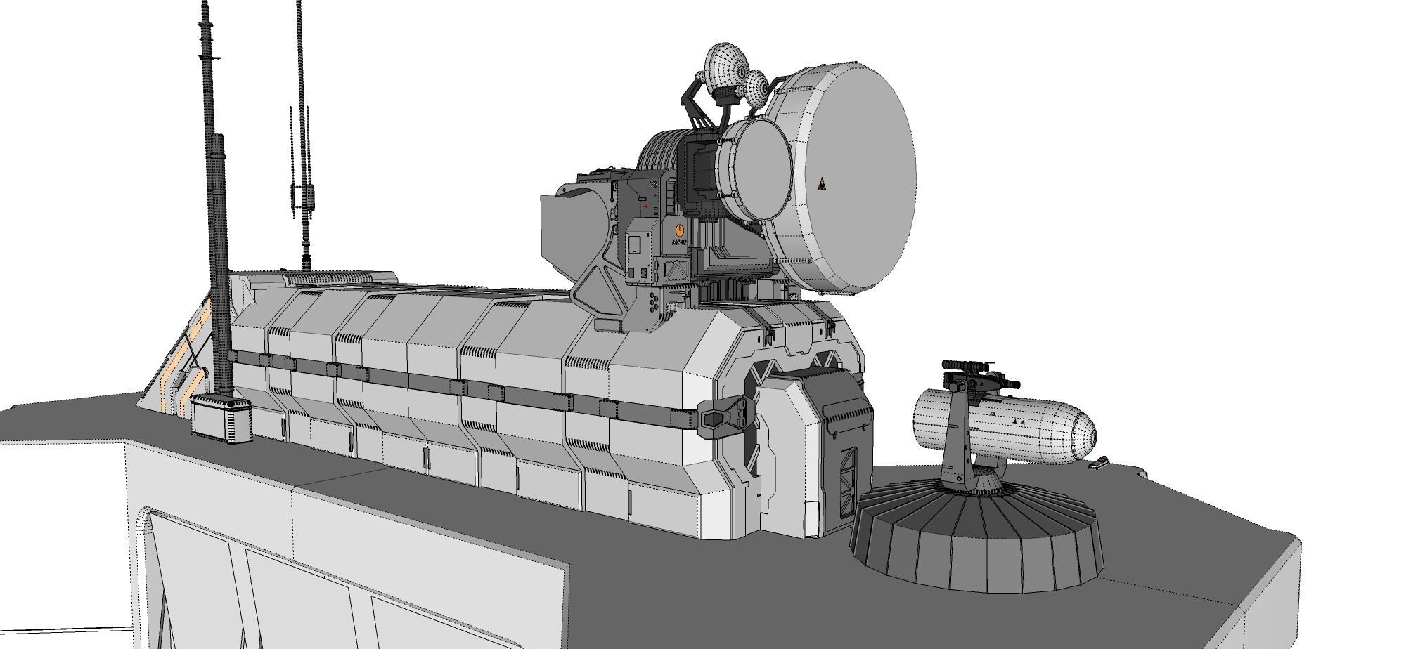 scifi radar tower 3D model_63