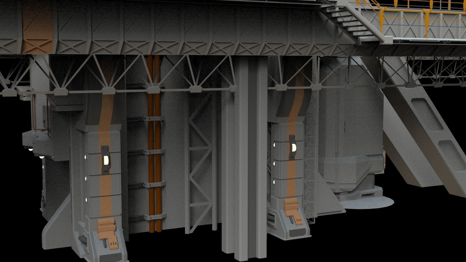 scifi radar tower 3D model_27