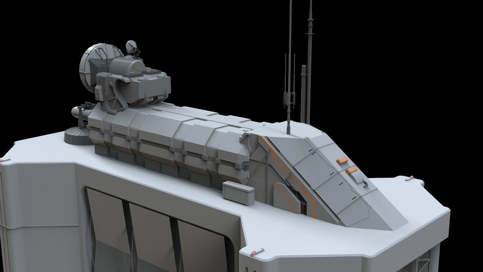 scifi radar tower 3D model_19