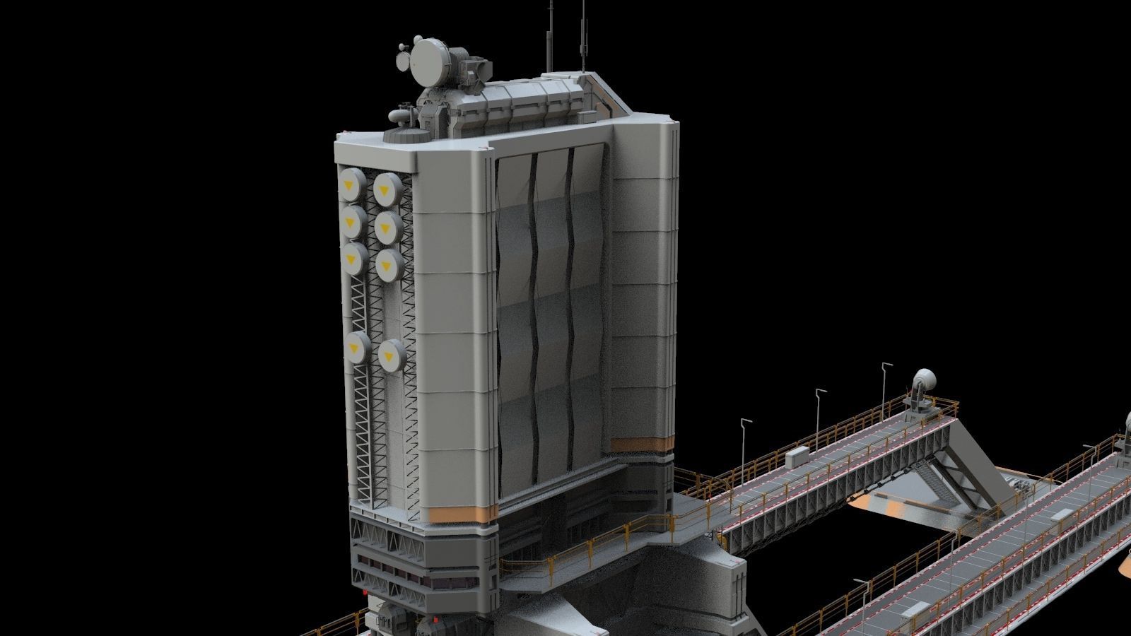 scifi radar tower 3D model_20