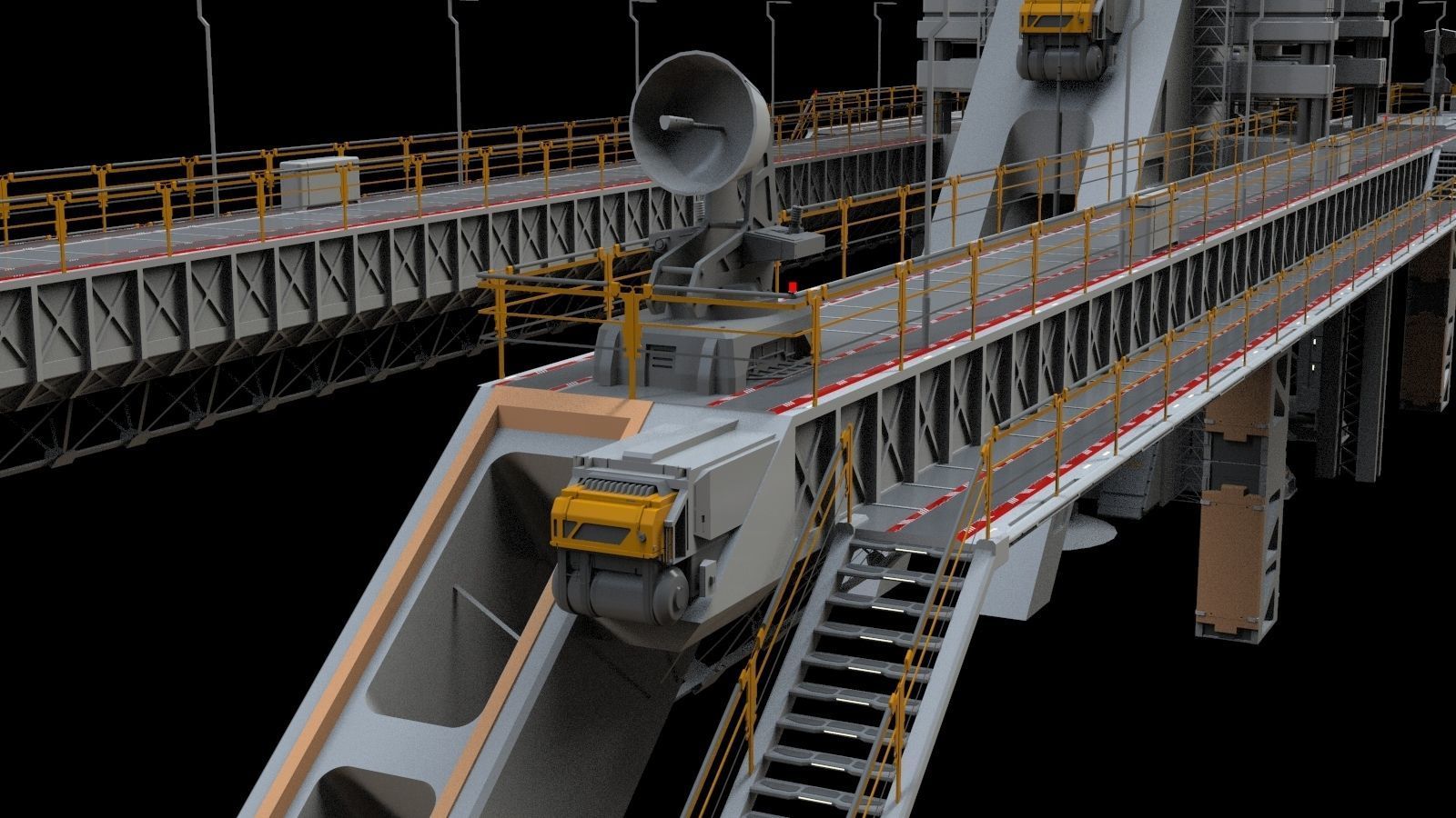 scifi radar tower 3D model_35