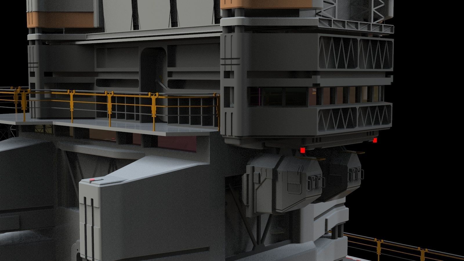 scifi radar tower 3D model_46