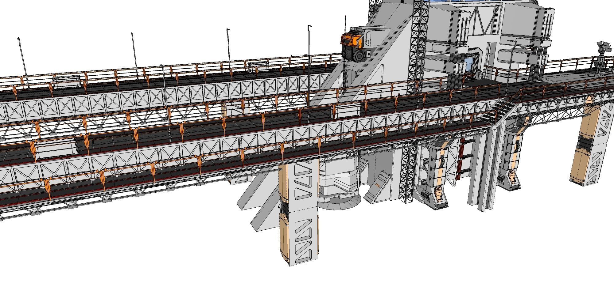 scifi radar tower 3D model_53