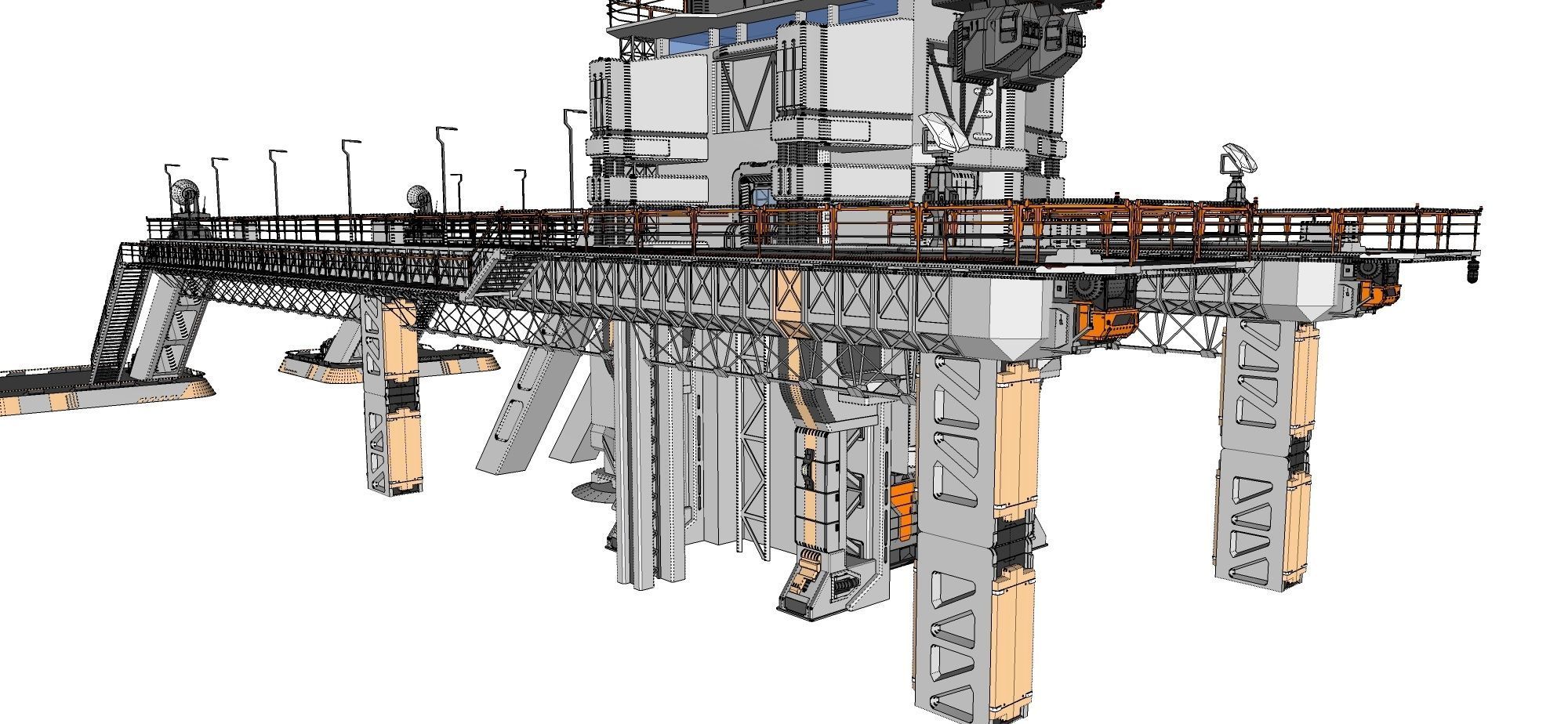 scifi radar tower 3D model_55