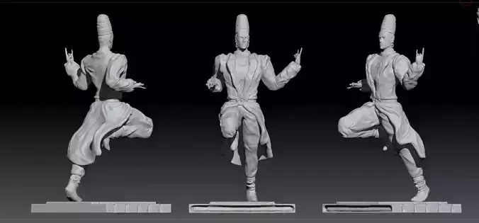 Telence T D Arby JoJos Bizarre Adventure STL and OBJ 3D print model